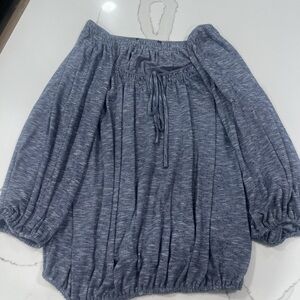 Women's Off-Shoulder Gray Top